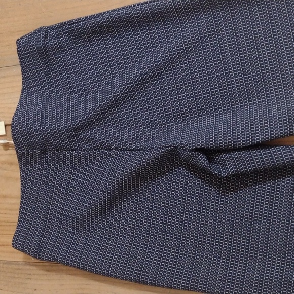 Max Studio Navy & White Print High Waist Pull On Pants Size M NWT - Picture 4 of 11